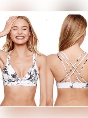 Victorias Secret Pink White Marble Bralette 🤍